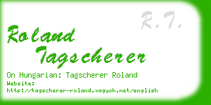 roland tagscherer business card